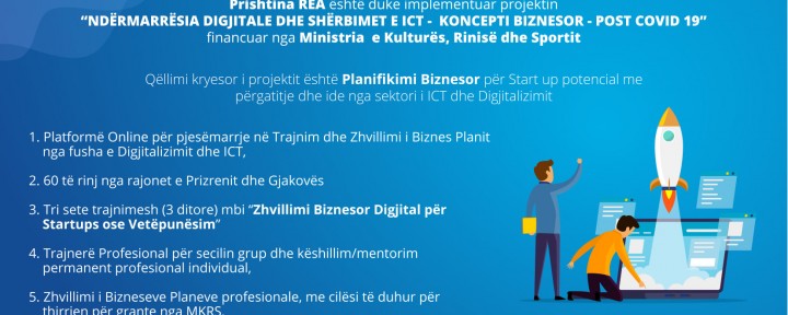 Invitation for professional trainings in business plan "Digital Entrepreneurship and ICT Services - Business Concept Post Covid 19"